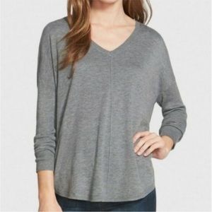 Trouvé Nordstrom Everyday V Neck Sweater in Grey Size Small